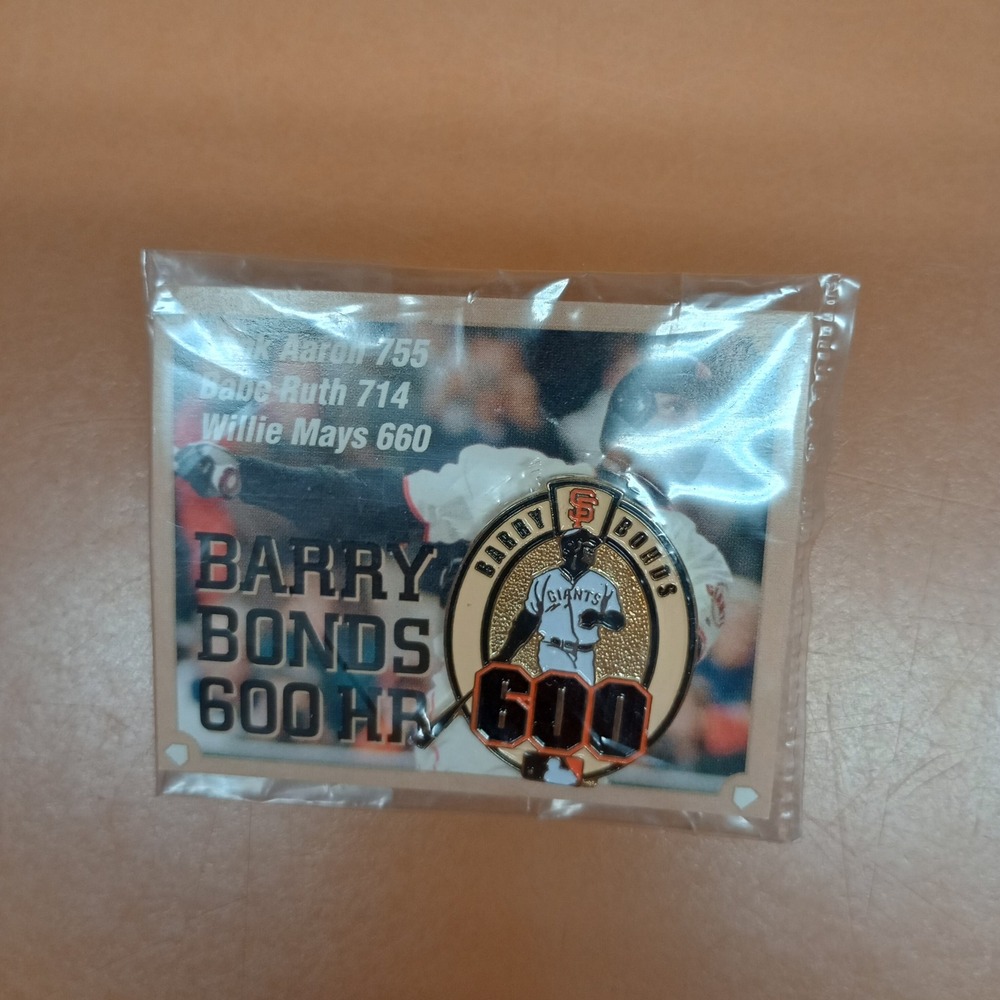 Barry Bonds 600 Home Run Pin San Francisco Giants MLB Baseball Memorabilia